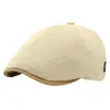 Boina de Seis Paneles de Estilo Nuevo para Primavera y Verano para Mujer, Gorra Británica Retro de Visera Adelantada, Gorra Ligera y Transpirable de Artista para Hombre, Gorra de Pato