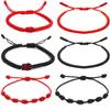 Pulsera Europea y Americana Tejida a Mano Transfronteriza para Hombres y Mujeres Pareja Amistad Niños y Niñas Pulsera de Cuerda Tejida Ajustable Estilo Tíbet