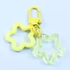 Chaveiro de Estrela de Cinco Pontas Vazada em Acrílico Colorido, Acessório Criativo e Fofo para Fechar Porta, Joia, Pingente de Contas