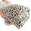 Manta Gruesa Cálida de Terciopelo de Cordero Doble Capa Estampado de Leopardo Manta para Siesta en Ventana Bahía Oficina Manta para Sofá Colcha Pequeña