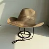 Viaje de Verano en Sanya, Sombrero de Paja con Visera para Mujer, Sombrero de Playa Estilo Étnico para Vacaciones, Sombrero Panama Jazz Retro Británico, Moderno