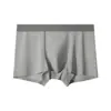 Ropa interior de seda helada para hombre de verano, estilo fino, fuelle antibacteriano 10A, calzoncillos tipo bóxer sin costuras transpirables, pantalones cortos de malla largos