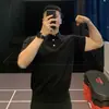 Nuevo tejido de punto de manga corta de verano para hombre, camisa POLO con cuello camisero, elegante estilo de negocios, corte ajustado, seda de hielo, moderno, venta al por mayor transfronteriza