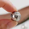Atacado Prata Pura 999 Contas de Transferência do Mantra de Seis Caracteres Acessórios Contas Contas Soltas Pulseira de Contas Feita à Mão Colar Contas Espaçadoras Acessórios