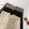 Pantalones Cortos de Lana de Cintura Alta para Mujer Otoño Invierno 2026 Nuevo Estilo Coreano Ins Estudiante Casual Adelgazantes Versátiles Ropa de Abrigo Pantalones de Pierna Ancha en A