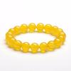 Pulseira de Calcedônia Amarela Natural Pulseira Feminina Presente Festival Qixi Presente Dia dos Namorados Pulseira Cristal Amarelo Masculino