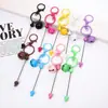 Novo Chaveiro de Sino de Metal Criativo DIY com Contas Coloridas Doces Decoração de Mochila Chaveiro de Presente Pequeno Pingente