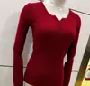 Suéter de Punto Elástico Delgado de Manga Larga con Cuello Versátil Estilo Coreano Otoño Capa Base para Mujer