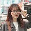 Nuevas Gafas Fangyuan Cara Grande Marco Grande Cara Pequeña Delgadas Lisas y Azules a Prueba de Luz Todas las Combinaciones Gafas para Miopía Estilo Dulce Marco Redondo