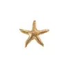 Broche de Metal de Acero Inoxidable Estilo Festivo Europeo y Americano Estrella de Mar Plateada Creativo de Costa Moda de Gama Alta Nicho Pecho