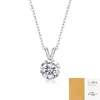 Cadena de clavícula de lujo ligero europea y americana para mujer, no se decolora, collar de plata 925, nicho de transmisión en vivo súper ventas, collar de moissanita de alta calidad