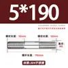 Pernos de Doble Extremo de Acero Inoxidable 304 con Roscas Extendidas en Ambos Extremos, Varillas Roscadas, Varillas Roscadas de Doble Extremo M3M4M5M6M8M10