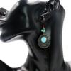 Pendientes Metálicos Turquesa de Diseñador Único Multicapa Redondos Huecos Tallados Modernos Versátiles Venta Directa de Fábrica
