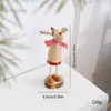 Decoraciones Navideñas Nuevas Transfronterizas Reno de Madera Muñeco de Nieve Tronco de Pie Colgante Escena de Ambiente Navideño