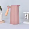 Moda Nórdica Doméstico Garrafa Térmica Alça de Madeira Portátil Revestimento de Vidro Chaleira para Água Quente Grande Capacidade Display Inteligente de Temperatura Cafeteira