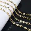 Cadena de clip de acero inoxidable chapado al vacío en oro de 18k pulsera collar hecho a mano accesorios de joyería DIY