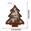MZ1227-1248 Transfronteiriço; Enfeites de Natal em madeira com luz LED para decoração de mesa festiva
