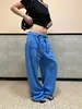 Pantalones anchos acampanados de diseño retro americano con hebilla de París, estampado de flock bordado, hechos en fábrica, estilo ins, pantalones de chándal casuales para hombre y mujer.