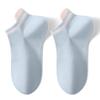 Calcetines de barco para mujer de algodón puro transpirable de malla 7A antibacterianos, calcetines de algodón para mujer, serie de contraste de verano con inclinación en ángulo recto