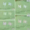 Estilo Doce Pequeno Fresco Versátil Borboleta Resina Tarraxas Finas Brilho Fada Alto Padrão Elevação do Buraco da Orelha Sem Buracos na Orelha Brincos para Mulheres