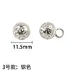 Botón Hebilla de Aleación para Cheongsam con Patrón Hueco de Nube Auspiciosa Adorno Metálico Colgante Botón Redondo Chino Hecho a Mano para Hanfu
