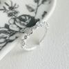 Anillo de plata de ley 925 con forma de rosa para mujer, sencillo, artístico, dulce, fresco y elegante, abierto, J5422