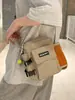 Bolso Pequeño de Nylon Estilo Urbano para Trabajo con Portabotellas, Bolso de Hombro Único, Bolso Cruzado Versátil para el Trayecto Diario de Parejas