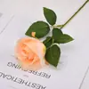 Simulación transfronteriza flor de rosa de franela flor de rosa artificial de boda para el hogar decoración de boda a mano cascada flor de rosa de simulación