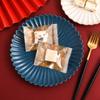 Bolsa de embalaje de turrón crujiente de copo de nieve directo de fábrica, bolsa sellada para máquina de pastel de botón transparente de leche y azufaifo rojo neto 100