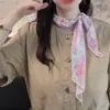 Estiramiento en Cuatro Direcciones, Alta Elasticidad, Resistente a las Arrugas, Longitud Media, Bufanda de Seda Multifuncional, Pañuelo para el Cuello, Pañuelo para la Cintura, Producto Nuevo, Dulce y Fresco, Delgado
