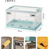 Caja de Almacenamiento Plegable de Plástico Transparente para Ropa, Organizador Doméstico para Armario, Caja de Almacenamiento para Ropa, Juguetes, Libros, Caja de Acabado para Edredones