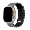 Adecuado para correas de Apple Watchs456789/10/11 Correas de Apple Modificadas Correas de Reloj de Silicona Marina