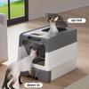 La caja de arena para gatos más vendida de Temu tipo cajón plegable para gatos, totalmente cerrada con pala para arena para gatos, lista para la venta