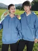 Jaqueta Camisa Cardigan Pérola Transfronteiriça Ombro a Ombro Zíper Suéter com Capuz Personalização Logotipo Grupo Corporativo Uniforme
