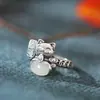 Anel de Prata 925 Sterling com Ágata Vermelha do Sul Natural e Jade Hetian, Novo Estilo Chinês Gato da Sorte Anel Vintage