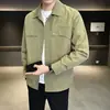 Chaqueta Holgada Nueva para Hombre Primavera y Otoño con Cuello de Solapa, Bolsillos Grandes y Diseño Moderno para Adolescentes