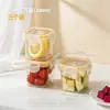 BNBSCaixa de armazenamento de frutas para geladeira, recipiente plástico hermético, caixa de armazenamento de frutas e vegetais de grau alimentício, caixa de armazenamento dividida de grande capacidade