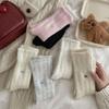 Meias de inverno estilo novo estilo coreano amor bordado veludo australiano engrossado meias femininas de tamanho médio meias doces all-match turn-down felpudo