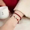 Pulsera de Cuerda Roja de Plata Esterlina Año del Caballo 2026 para Mujer, Año del Zodiaco, Pulsera Roja de Cuerda Trenzada, Joyería de Plata de Alta Gama, Regalo para Novia