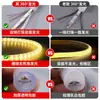 Tira de Luz LED Redonda, Ultra Brillante, Resistente al Agua para Exteriores, para Ambiente de Patio, Uso Comercial, Luz Cálida, Tira de Luz de Alto Voltaje Directo 220V
