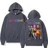 Sudadera con Capucha Gráfica Huntrix Anime Kpop Película Cazador de Demonios Moda para Hombres y Mujeres Manga Larga Forro Polar Y2K Deportiva