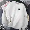 DestacadoNuevo suéter de manga larga holgado para hombre, camisa base casual de moda, sudadera moderna para hombre con cuello redondo y estampado para primavera y otoño