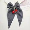 Nueva Diadema Pasador con Lazo de Cinta de Cereza y Oso con Diamantes Estampado Transfronterizo Accesorios para Equipaje Ropa Accesorios DIY