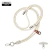 Cordón de Teléfono Móvil de Gama Alta Correa Resistente de 6 mm para Cuello Cruzado Ajustable Exterior Anti-Pérdida Exquisita Cuerda Tejida para Muñeca