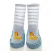 Calcetines de Verano de Animales de Malla con Suela de Cuero para Niños Calcetines de Piso para Niños Calcetines para Bebé y Niño Pequeño Zapatos para Bebé y Niño Pequeño Calcetines Antideslizantes con Puntos de Pegamento