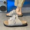 Pantuflas para Hombre, Verano para Exterior, Pantuflas Casuales para Casa de Suela Blanda, Sandalias de Playa Cómodas Transfronterizas de Talla Grande para Deportes al Aire Libre