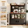 Estante de Almacenamiento para Cocina, Gabinete de Cocina Multifuncional para el Hogar, Estante de Almacenamiento para Microondas Montado en la Pared, Estante de Gabinete de Almacenamiento Multicapa