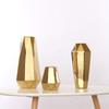 Estilo nórdico simples galvanizado ouro geométrico abstrato cerâmico vaso designer modelo decoração quarto atacado