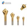 Dispositivo de chanfro de furo inclinado broca elétrica manual alargador ferramenta de rebarbação de metal conjunto de broca escareadora de cabo redondo aço de alta velocidade Faca de chanfro
