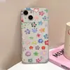 Adecuado para Apple 17Pro funda de teléfono floral colorida iPhone 16ProMax modelo nuevo 15 nicho 14 simple 13